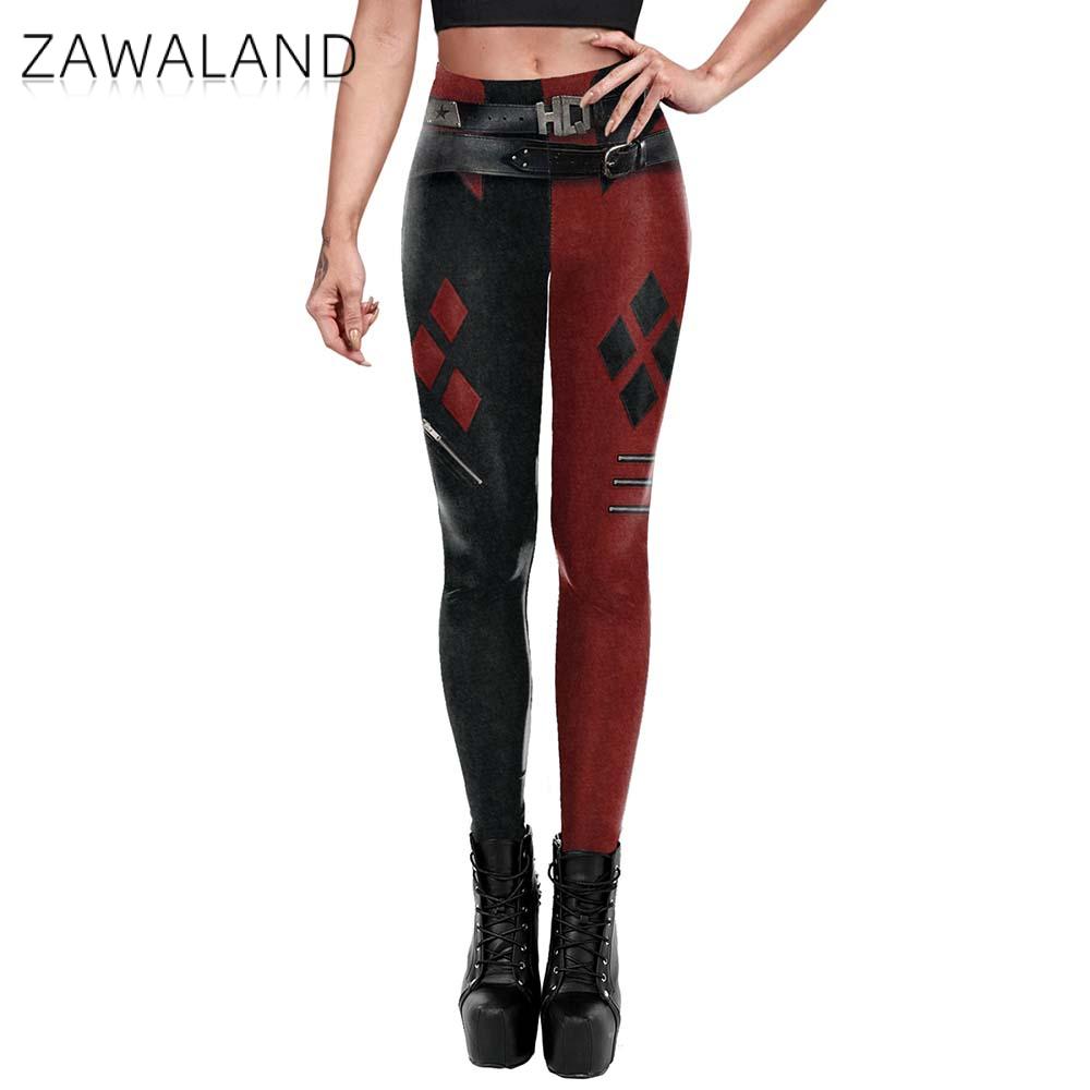 Anime Harley Quinn Cosplay - ZAWALAND Leggings for Women Cosplay Harley