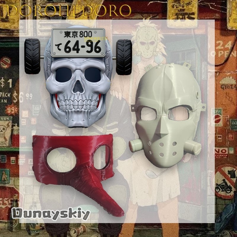 Panda Rich Cos*Dorohedoro Mask - đánh giá và giá Anime Cosplay With Mask