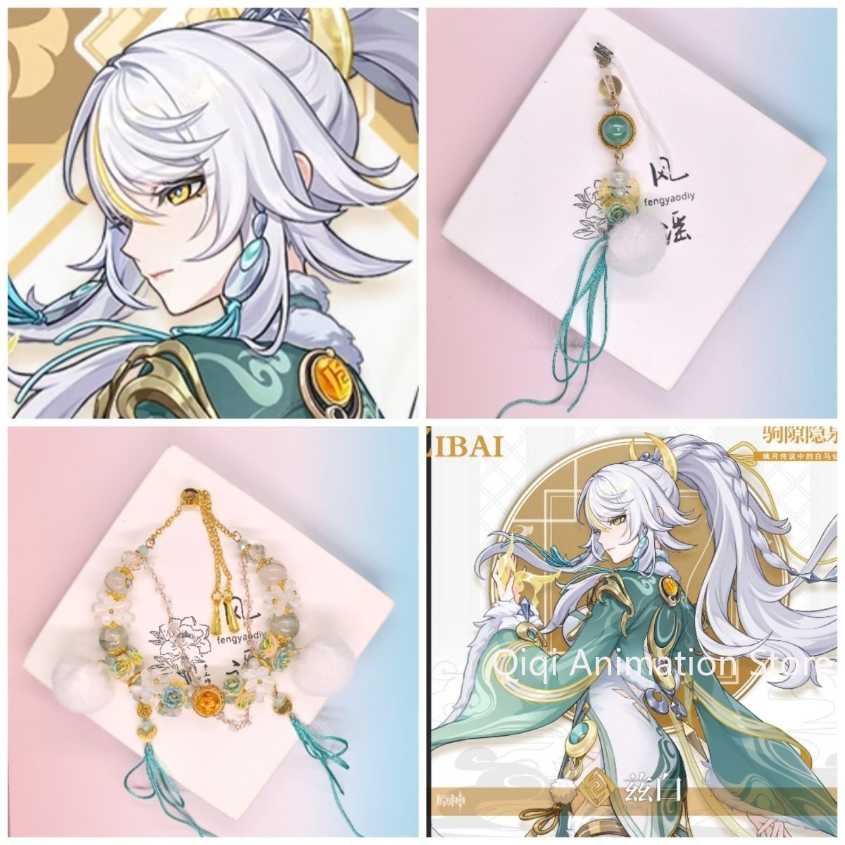 Anime Genshin Impact Zibai Pho - đánh giá và giá Anime Cosplay Boy