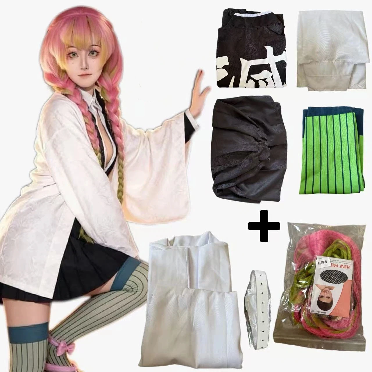 Anime Kanroji Mitsuri Cosplay  - đánh giá và giá Demon Slayer Haori