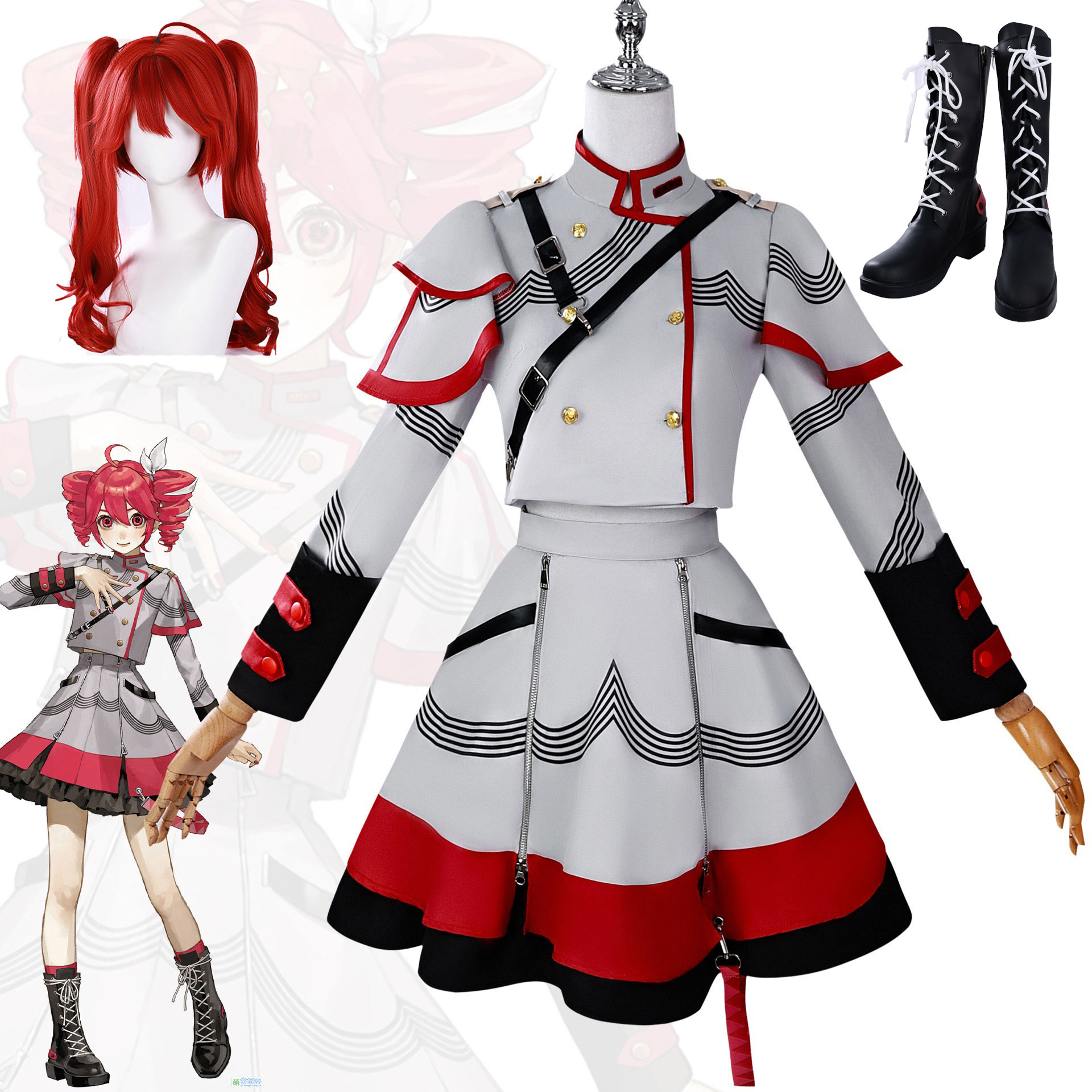Kasane Teto cosplay costume ad - đánh giá và giá Anime Cosplay Makeup