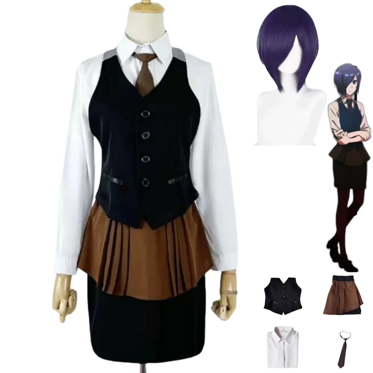 Anime Tokyo Ghoul Touka Kirish - đánh giá và giá Anime Cosplay Tokyo Ghoul