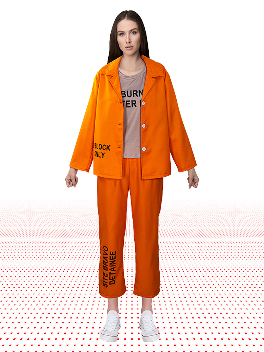 Adult Orange Prisoner Uniform  - đánh giá và giá Anime Harley Quinn Cosplay