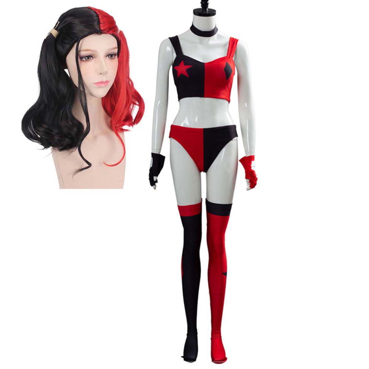 Women Halloween Super Villain  - đánh giá và giá Anime Harley Quinn Cosplay